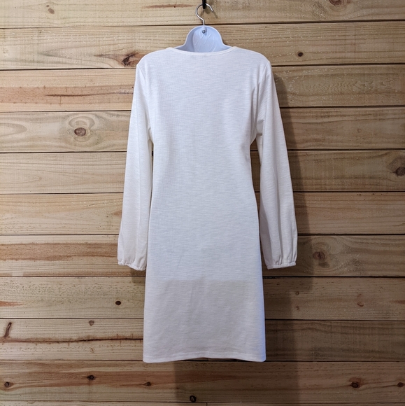 Pretty Garden Cream Dress with Front Tie  Size L NWT - Picture 2 of 2